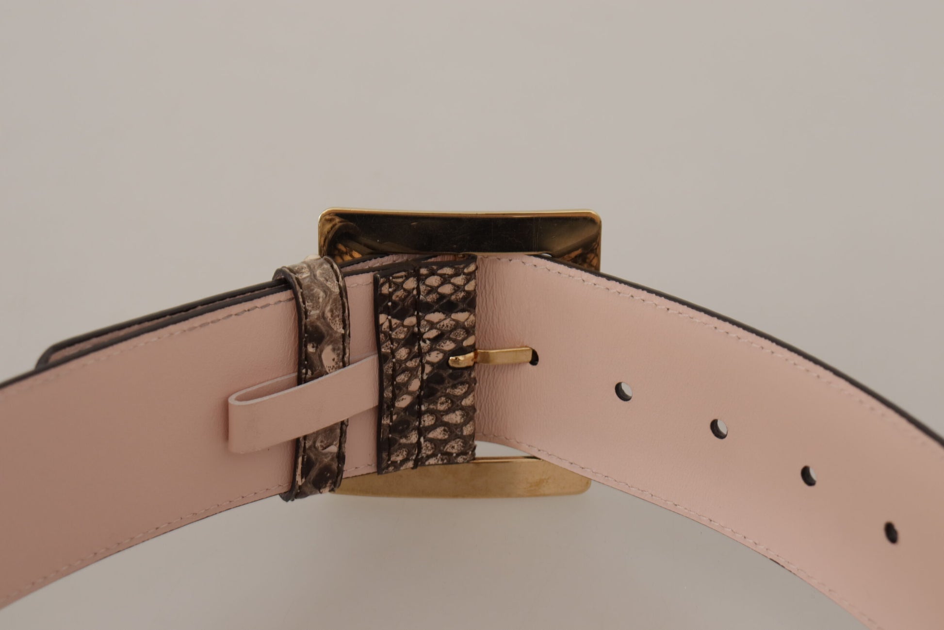 Dolce & Gabbana Elegant Leather Belt with Logo Buckle - KALAJ