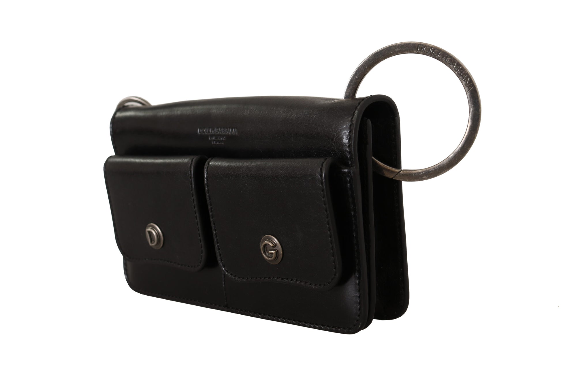 Dolce & Gabbana Elegant Mini Leather Wallet in Timeless Black - KALAJ