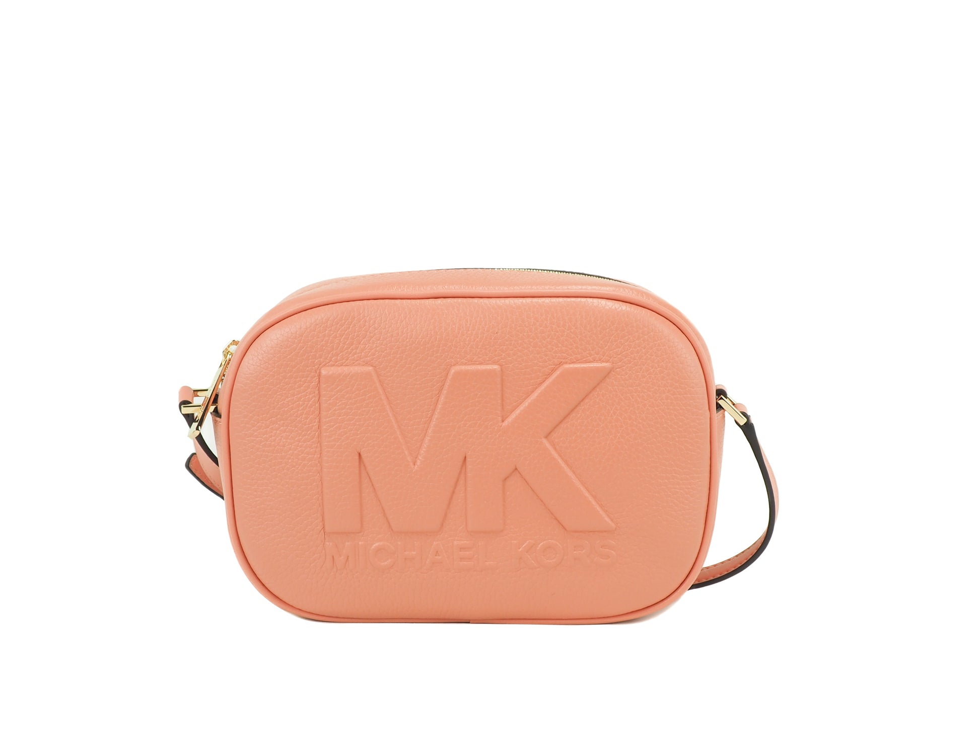 Michael Kors Jet Set Travel Medium Sherbert Leather Oval Camera Crossbody Bag - KALAJ