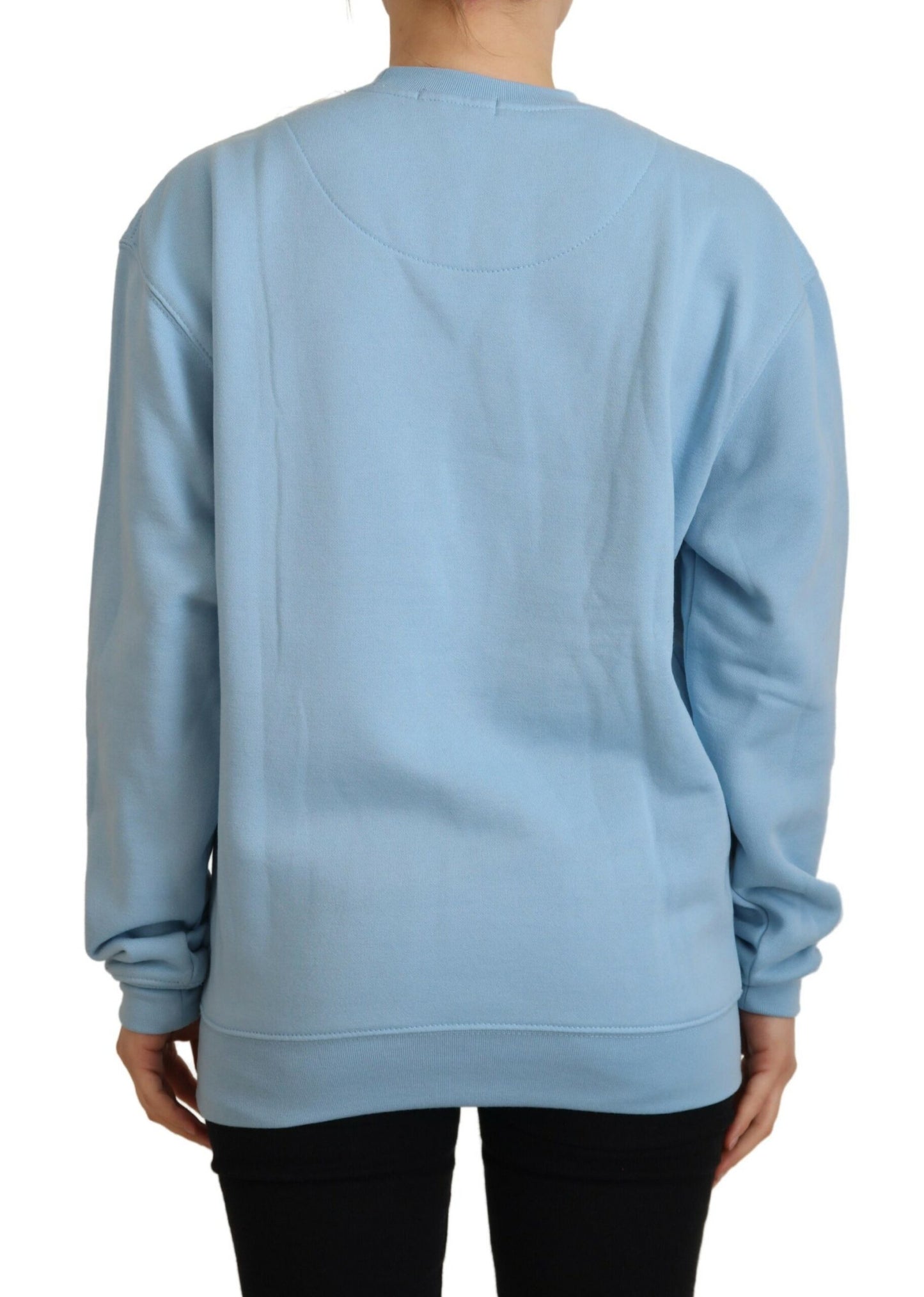 Philippe Model Elegant Light Blue Cotton Pullover Sweater