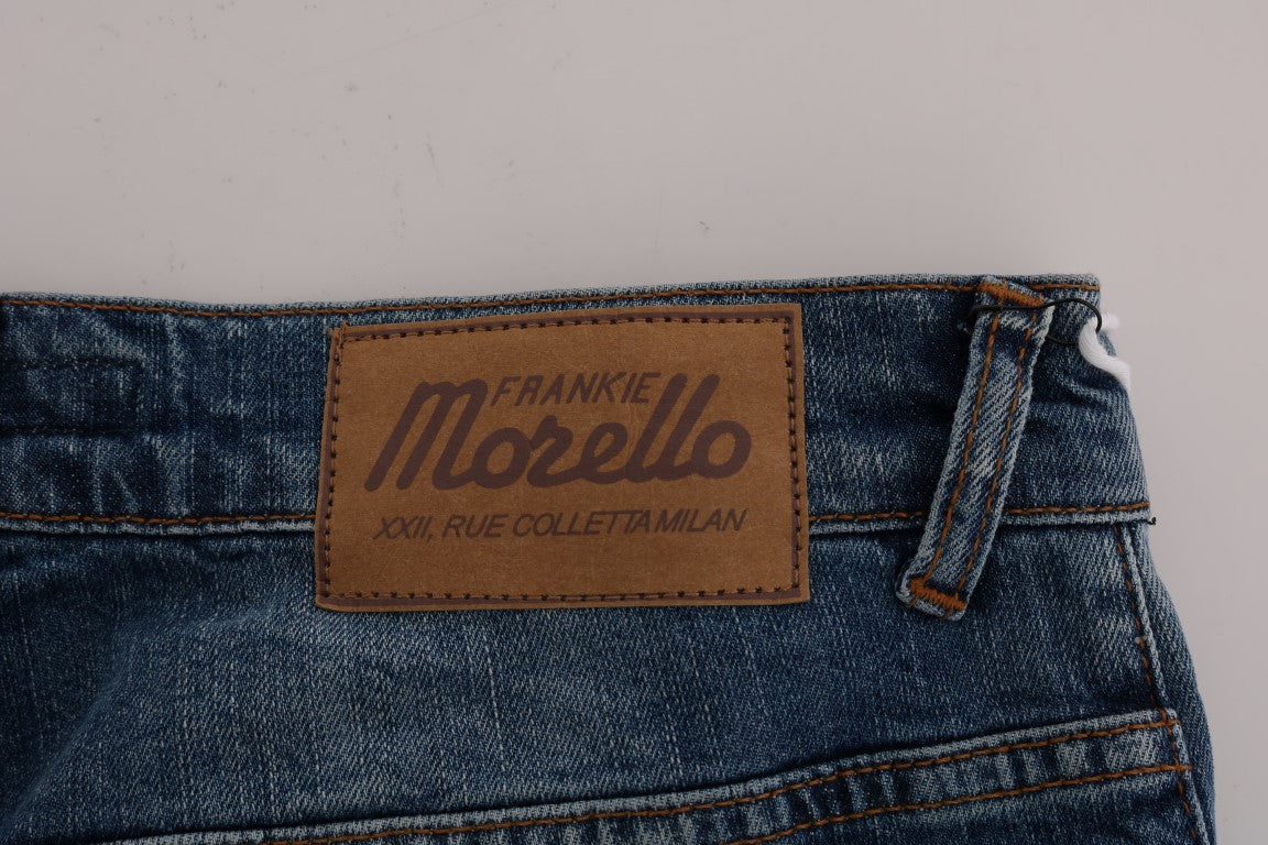 Frankie Morello Svelte Italian Denim - Slim Fit Blue Jeans