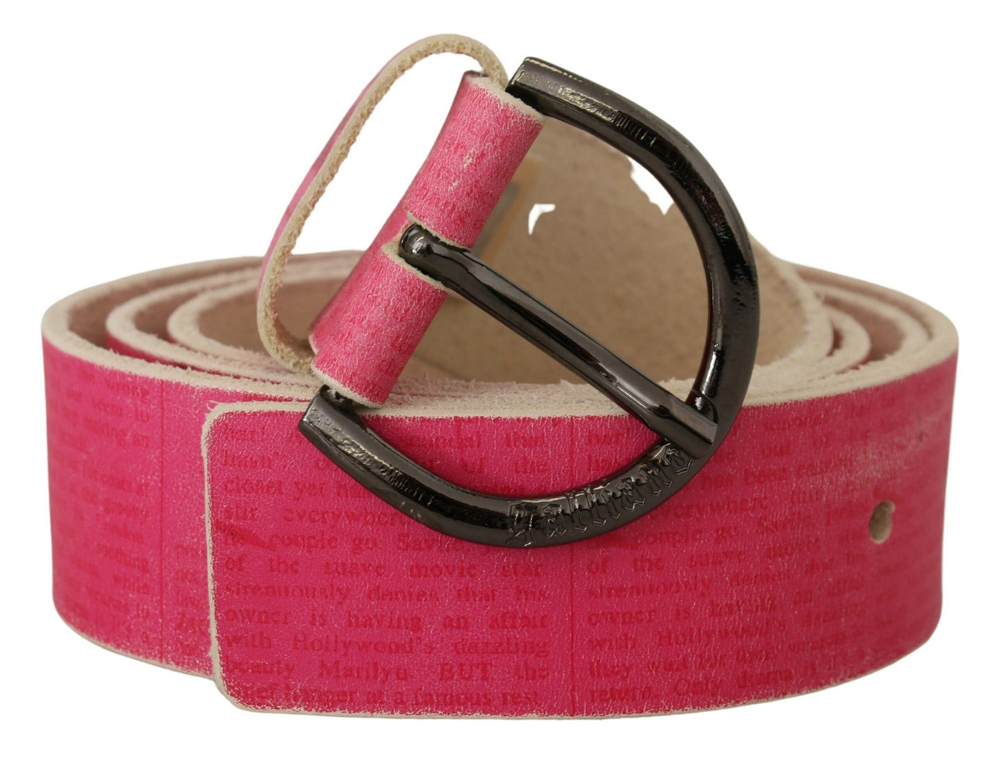 John Galliano Elegant Pink Leather Fashion Belt - KALAJ