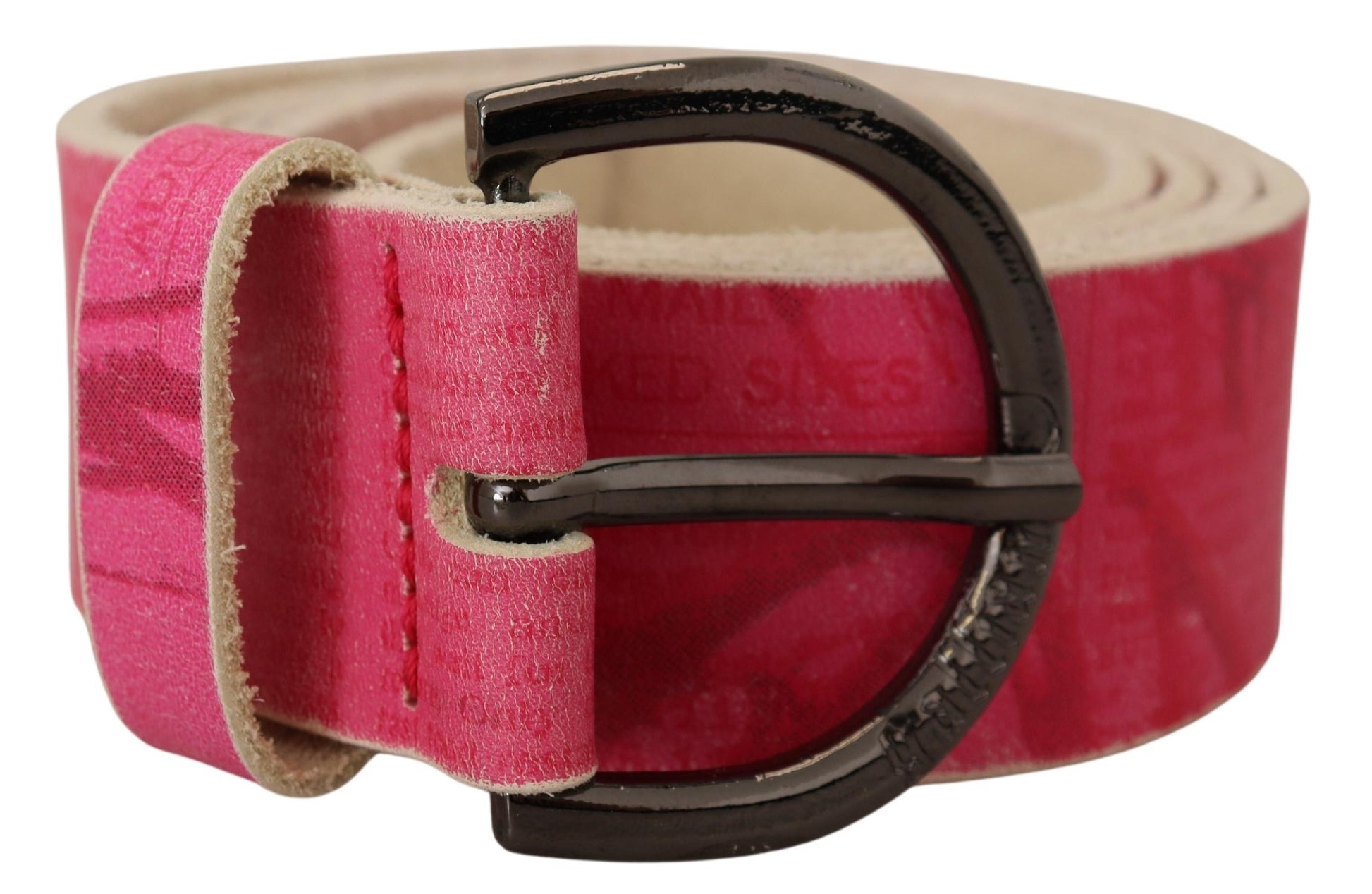 John Galliano Elegant Pink Leather Fashion Belt - KALAJ