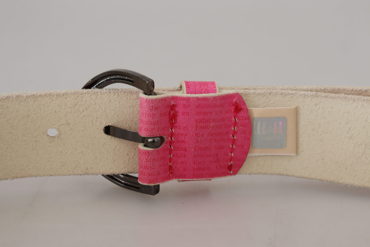 John Galliano Elegant Pink Leather Fashion Belt - KALAJ