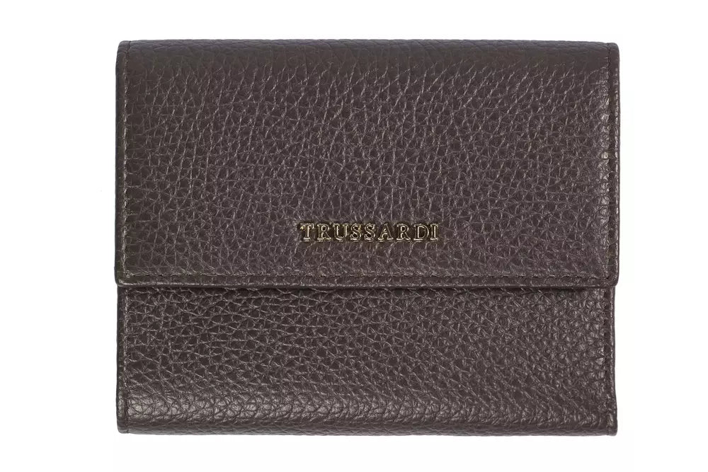 Trussardi Brown Leather Women Wallet - KALAJ