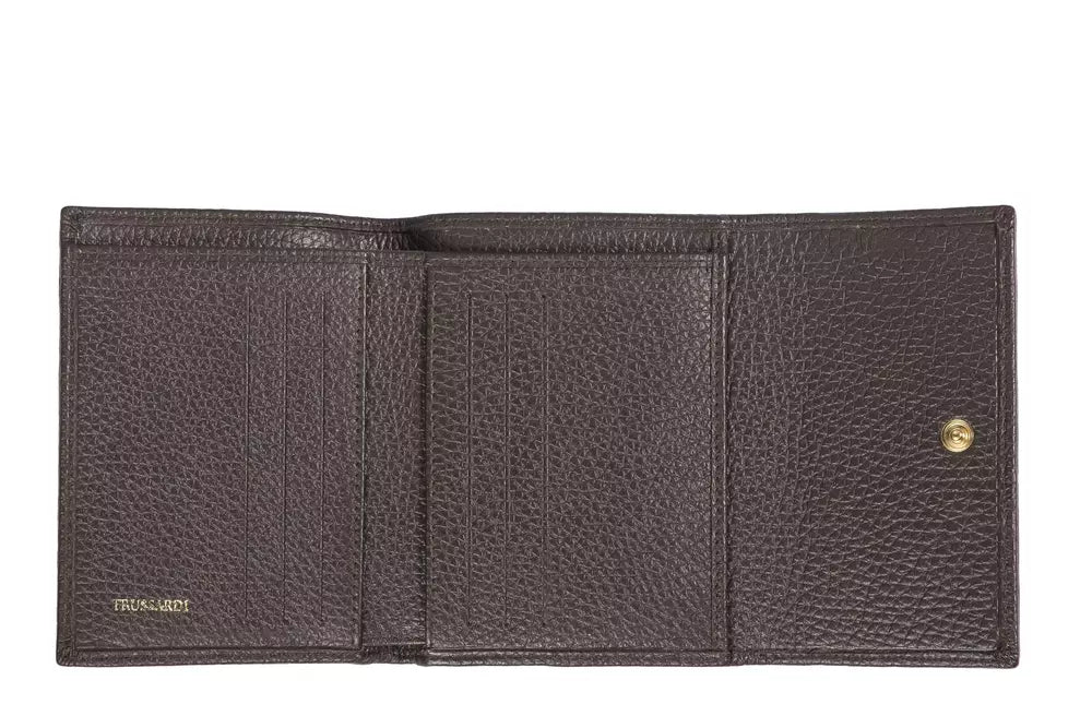 Trussardi Brown Leather Women Wallet - KALAJ