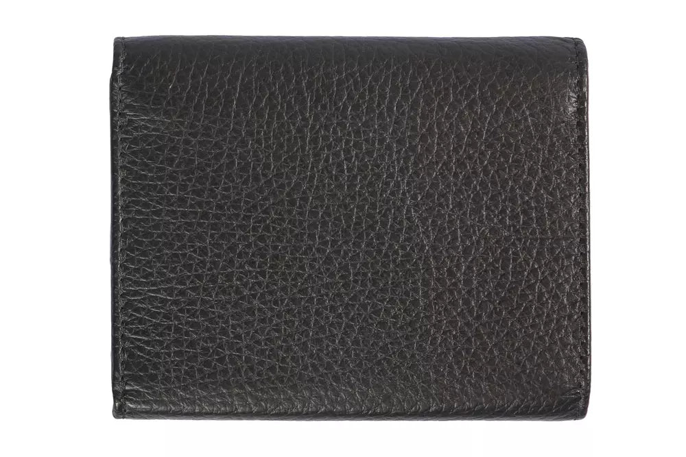 Trussardi Black Leather Women Wallet - KALAJ