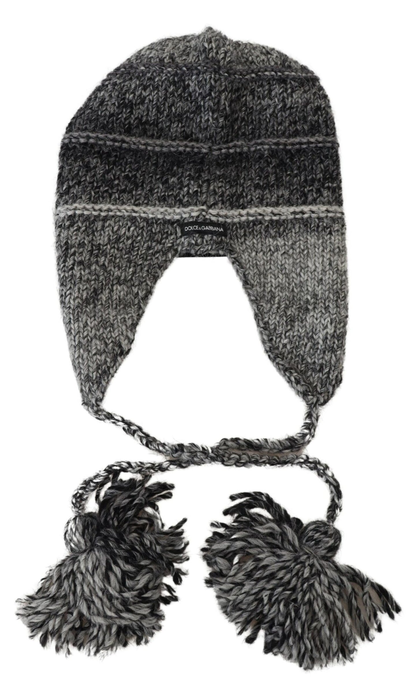 Dolce & Gabbana Elegant Gray Knitted Beanie Hat - KALAJ