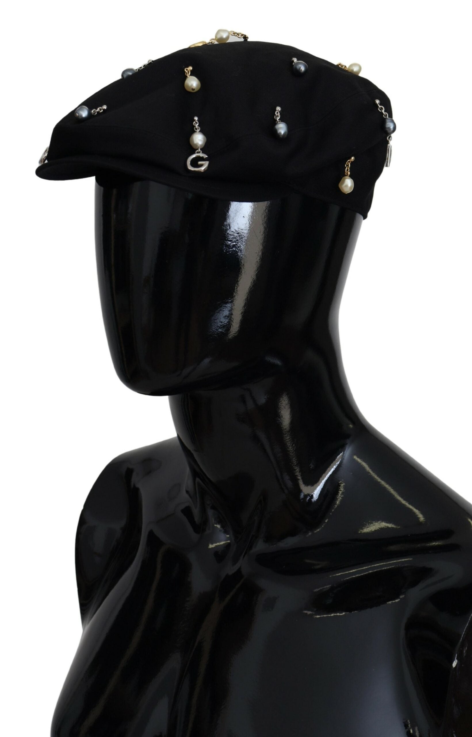 Dolce & Gabbana Elegant Black Cotton Newsboy Hat - KALAJ