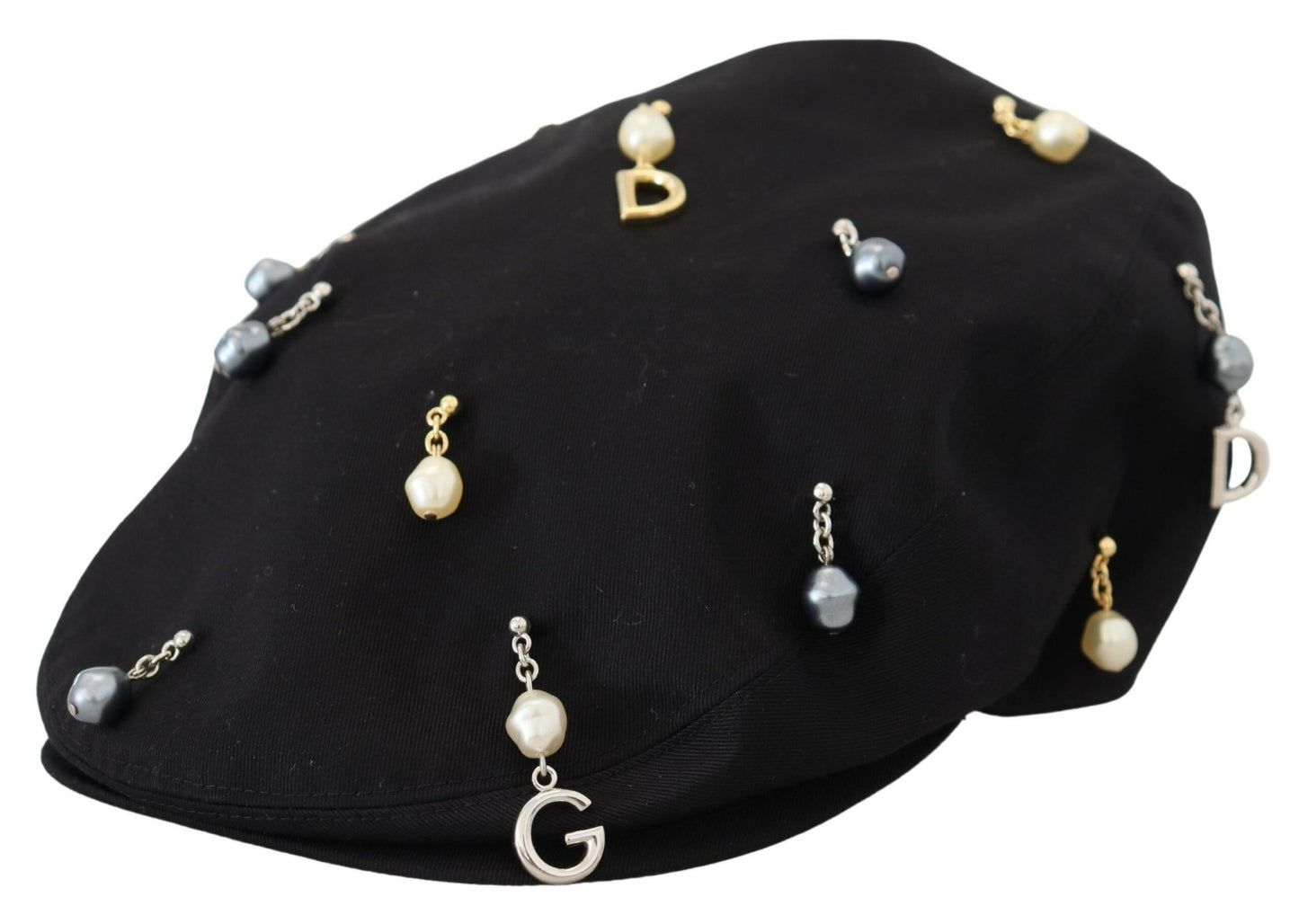 Dolce & Gabbana Elegant Black Cotton Newsboy Hat - KALAJ