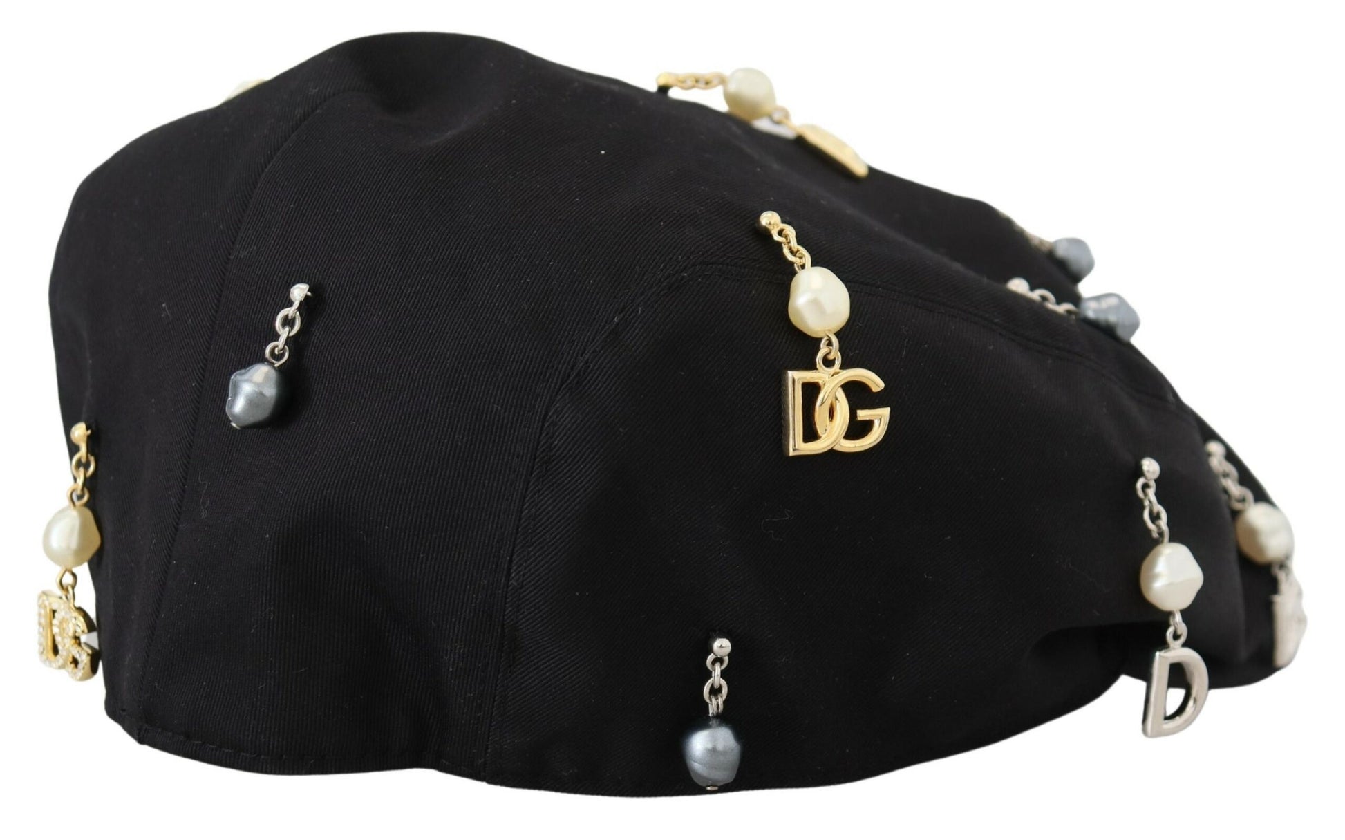 Dolce & Gabbana Elegant Black Cotton Newsboy Hat - KALAJ