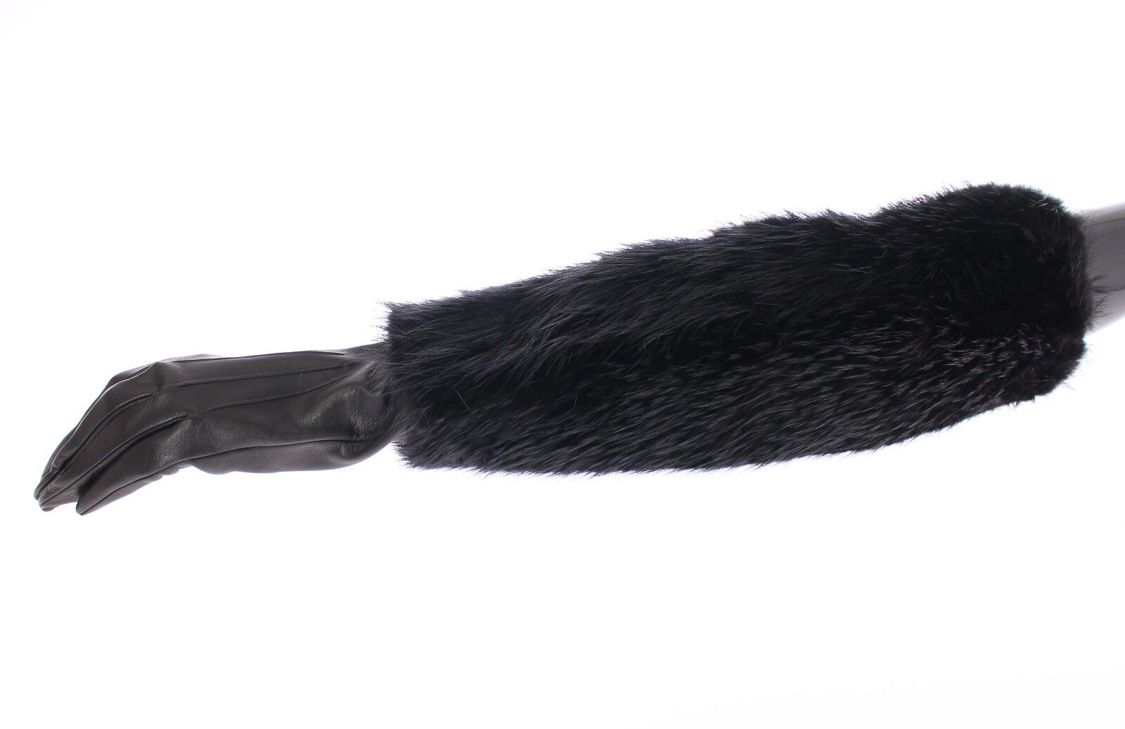 Dolce & Gabbana Elegant Elbow-Length Beaver Fur Gloves - KALAJ