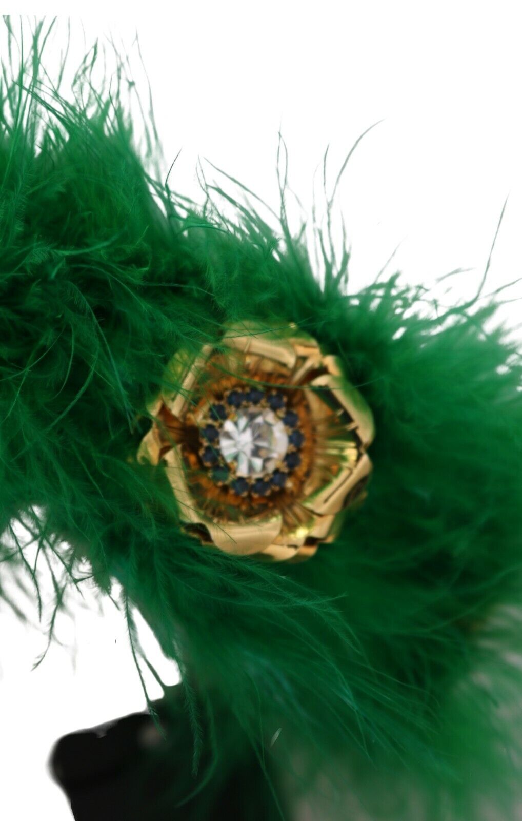 Dolce & Gabbana Elegant Emerald Silk Floral Headband - KALAJ