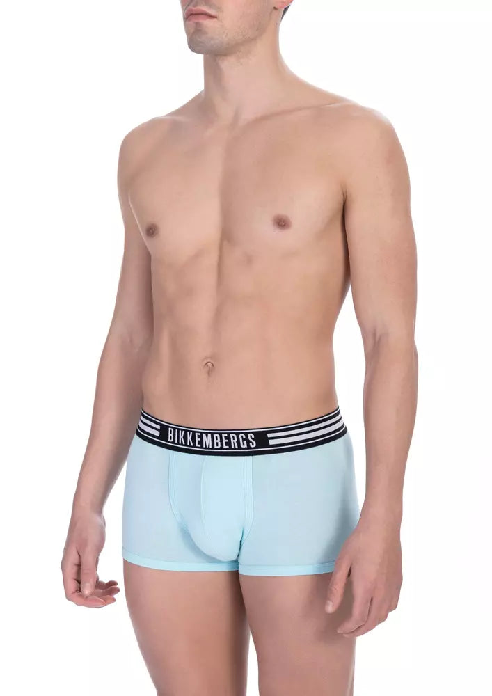 Bikkembergs Light Blue Cotton Men's Trunk