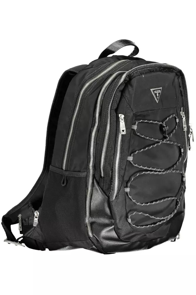 Guess Jeans Black Polyamide Men Backpack - KALAJ