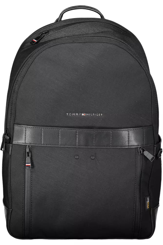 Tommy Hilfiger Black Nylon Men Backpack - KALAJ