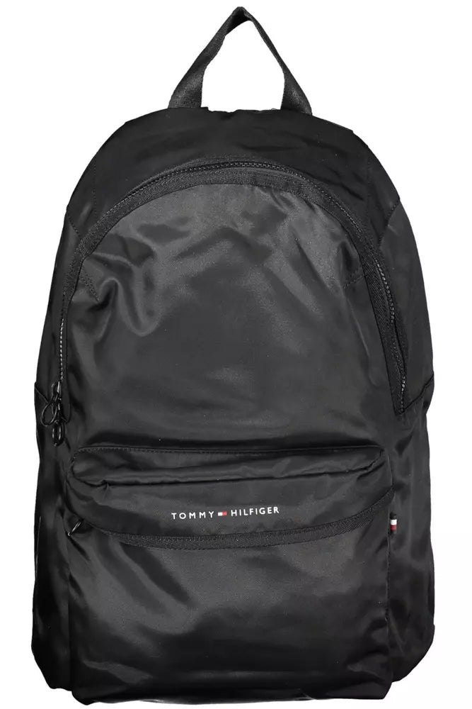 Tommy Hilfiger Black Polyester Men Backpack - KALAJ