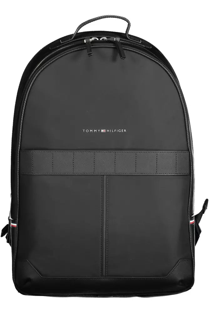 Tommy Hilfiger Black Polyester Men Backpack - KALAJ