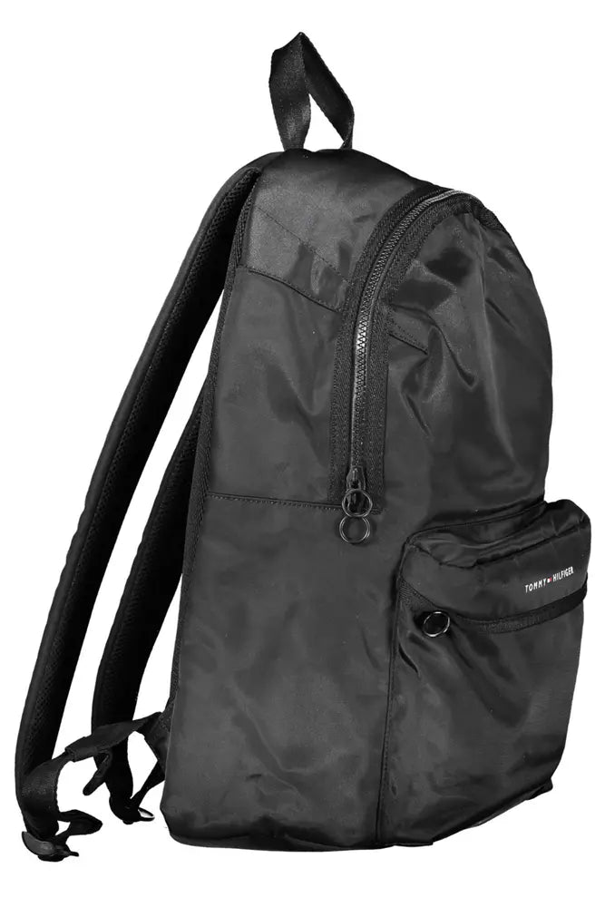 Tommy Hilfiger Black Polyester Men Backpack - KALAJ