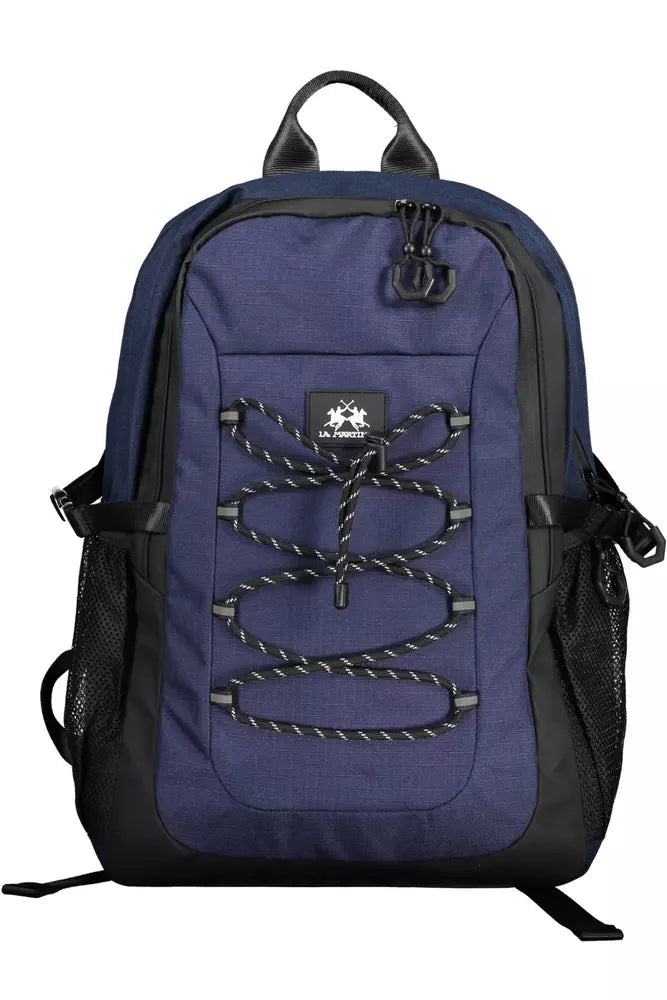 La Martina Blue Polyester Men Backpack - KALAJ