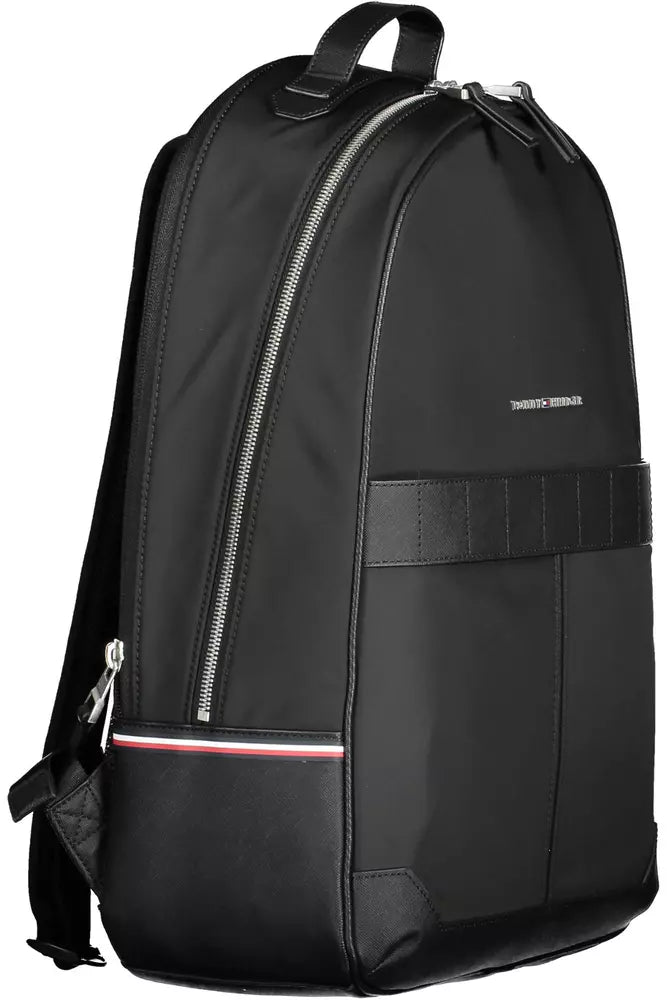 Tommy Hilfiger Black Polyester Men Backpack - KALAJ