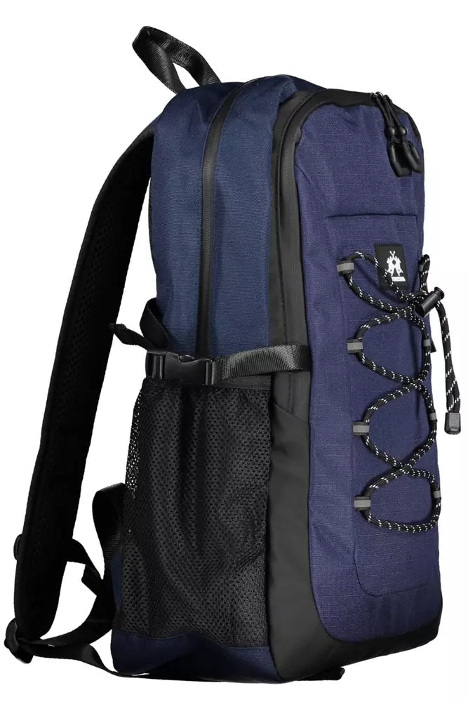 La Martina Blue Polyester Men Backpack - KALAJ