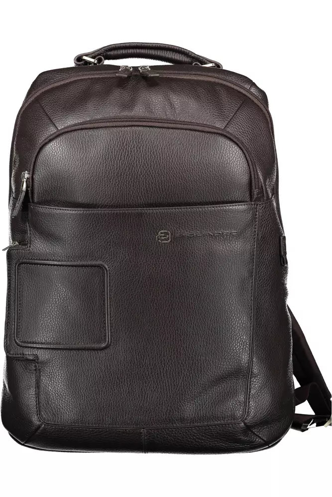 Piquadro Brown Leather Men Backpack - KALAJ