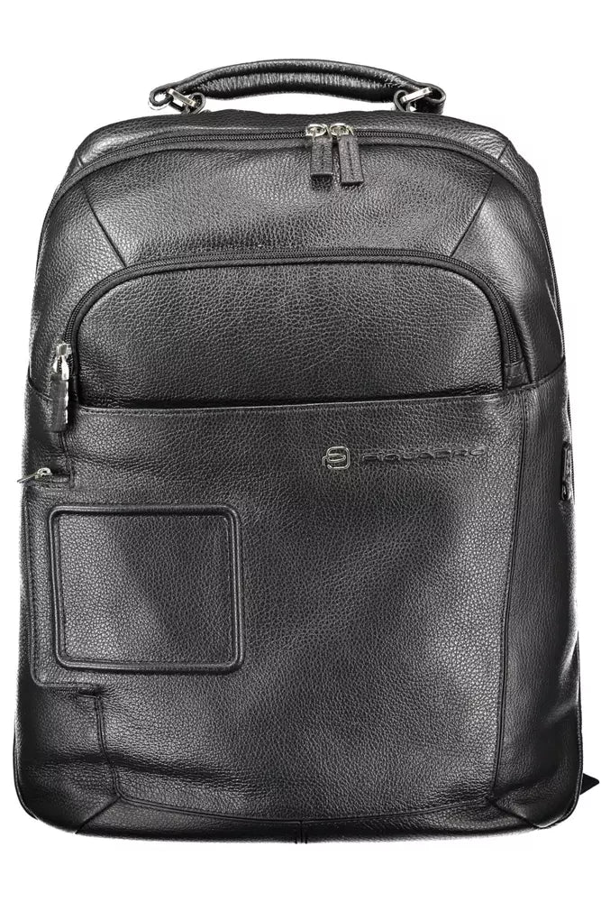 Piquadro Black Leather Men Backpack - KALAJ