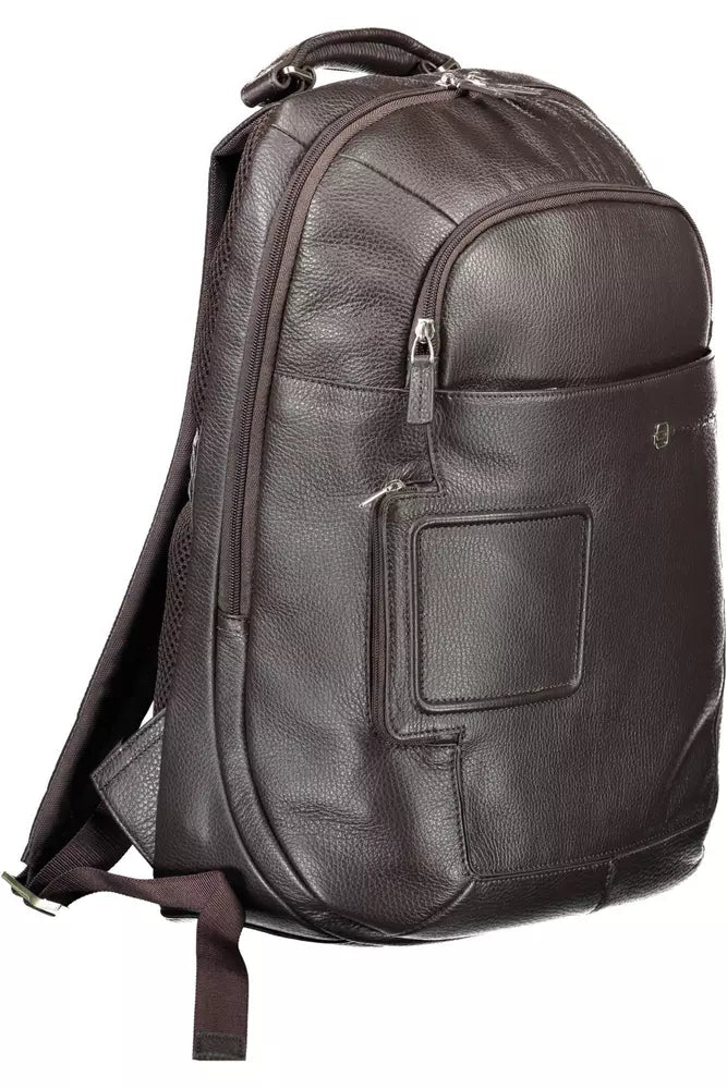 Piquadro Brown Leather Men Backpack - KALAJ