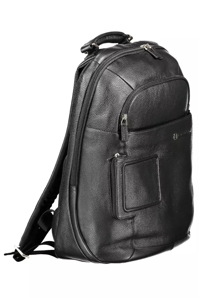 Piquadro Black Leather Men Backpack - KALAJ