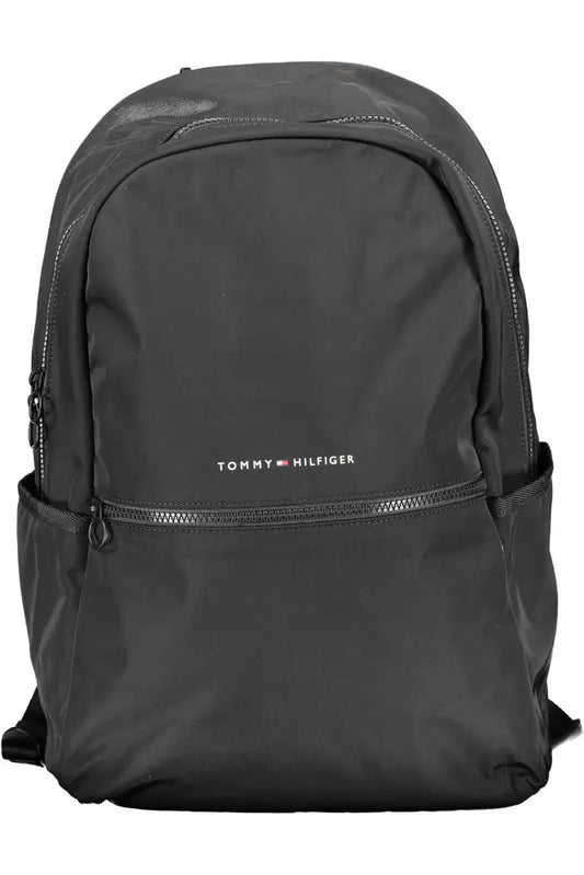 Tommy Hilfiger Black Polyester Men Backpack - KALAJ