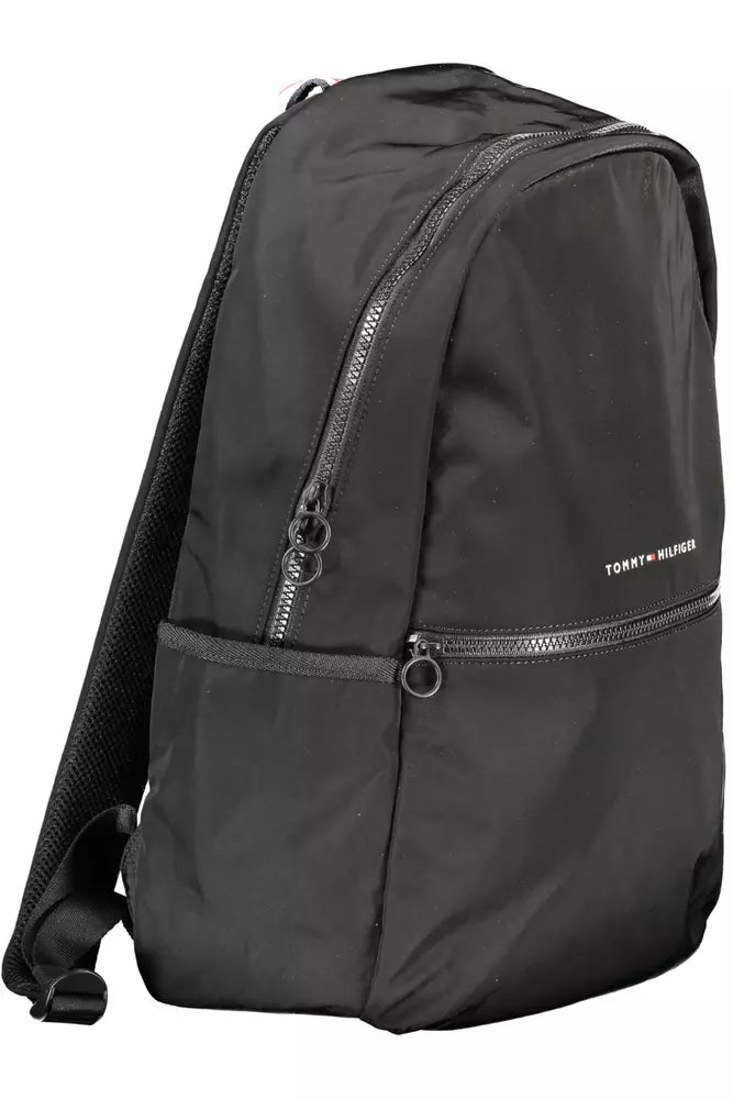 Tommy Hilfiger Black Polyester Men Backpack - KALAJ