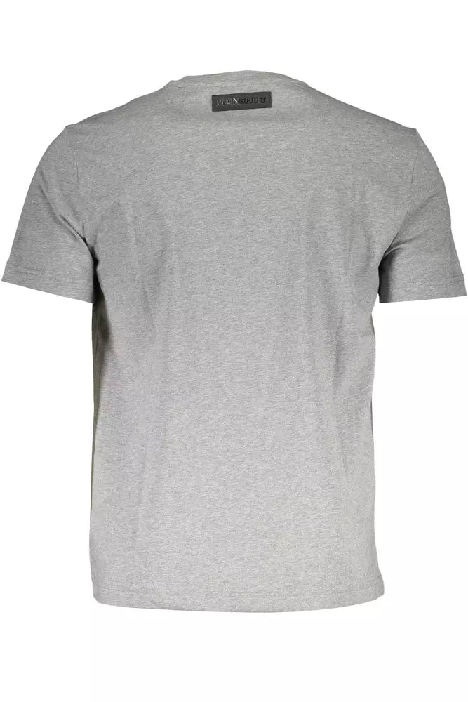 Plein Sport Gray Cotton Men T-Shirt