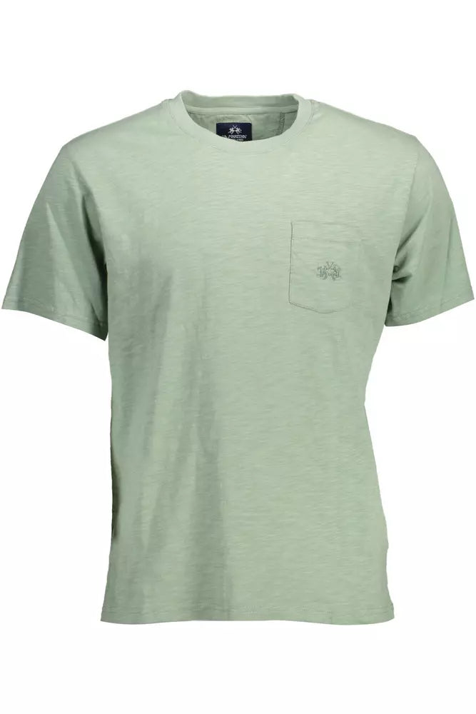 La Martina Green Cotton Men T-Shirt