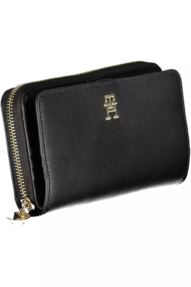 Tommy Hilfiger Black Polyethylene Women Wallet - KALAJ