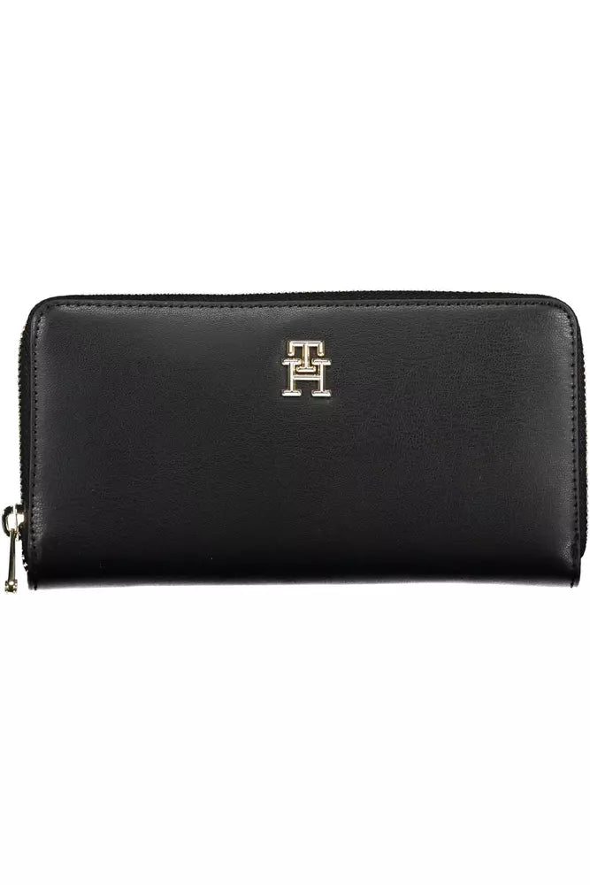 Tommy Hilfiger Black Polyethylene Women Wallet - KALAJ