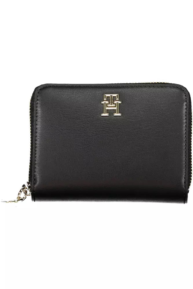 Tommy Hilfiger Black Polyethylene Women Wallet - KALAJ