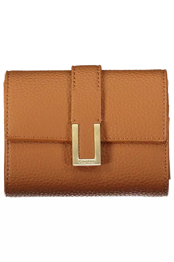 Calvin Klein Brown Polyester Women Wallet - KALAJ