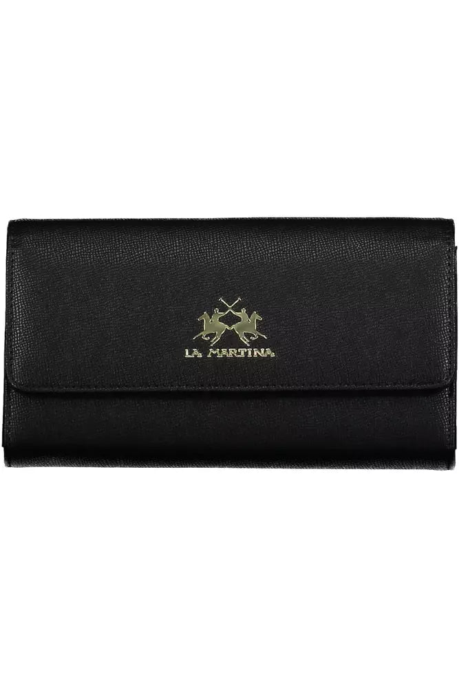 La Martina Black Polyethylene Women Wallet - KALAJ