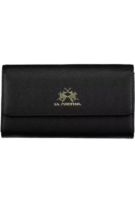 La Martina Black Polyethylene Women Wallet - KALAJ