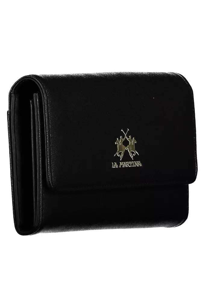 La Martina Black Polyethylene Women Wallet - KALAJ