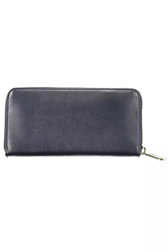 Tommy Hilfiger Blue Leather Women Wallet - KALAJ