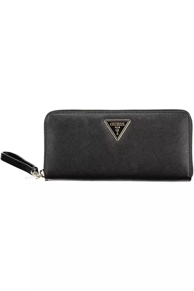 Guess Jeans Black Polyethylene Women Wallet - KALAJ