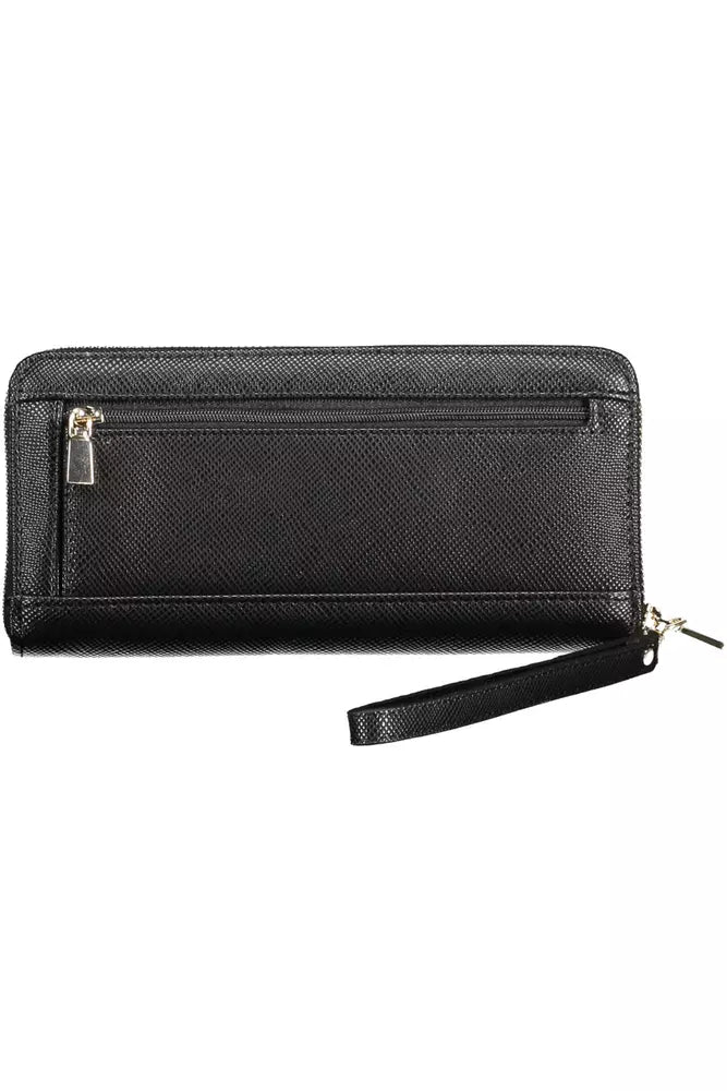 Guess Jeans Black Polyethylene Women Wallet - KALAJ