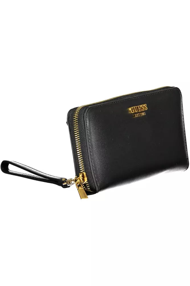 Guess Jeans Black Polyethylene Women Wallet - KALAJ