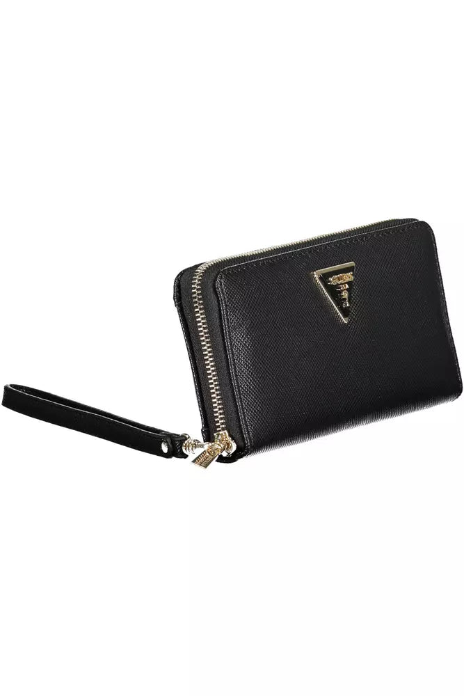 Guess Jeans Black Polyethylene Women Wallet - KALAJ