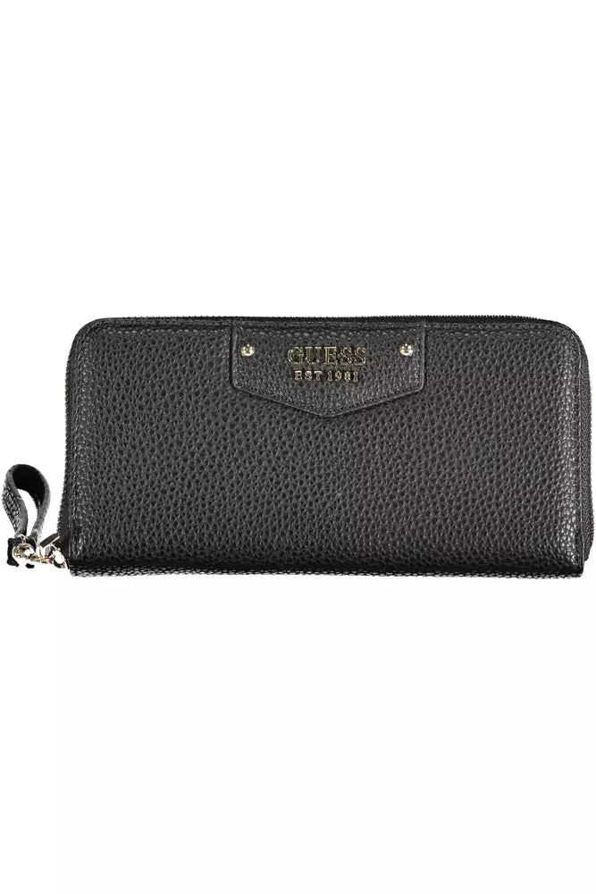 Guess Jeans Black Polyethylene Women Wallet - KALAJ