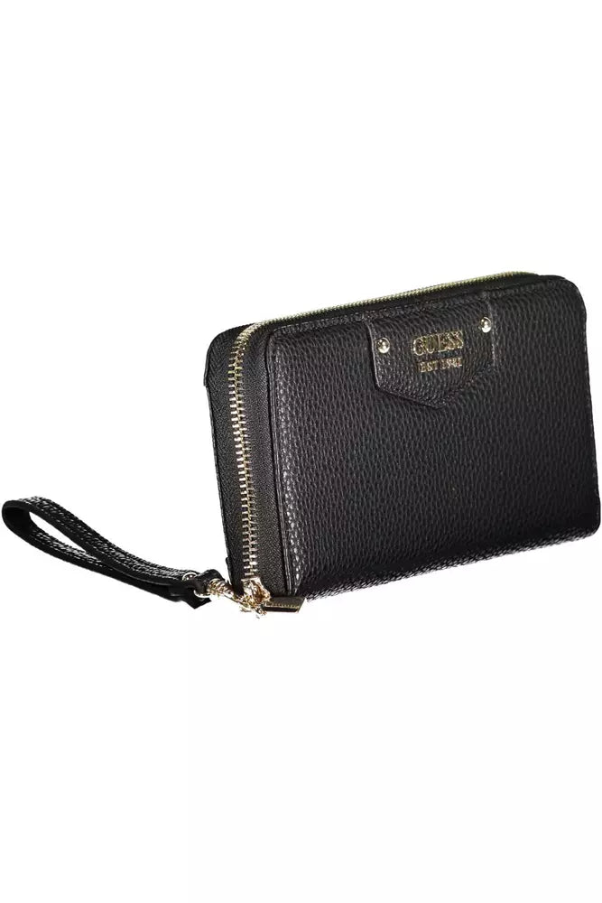 Guess Jeans Black Polyethylene Women Wallet - KALAJ