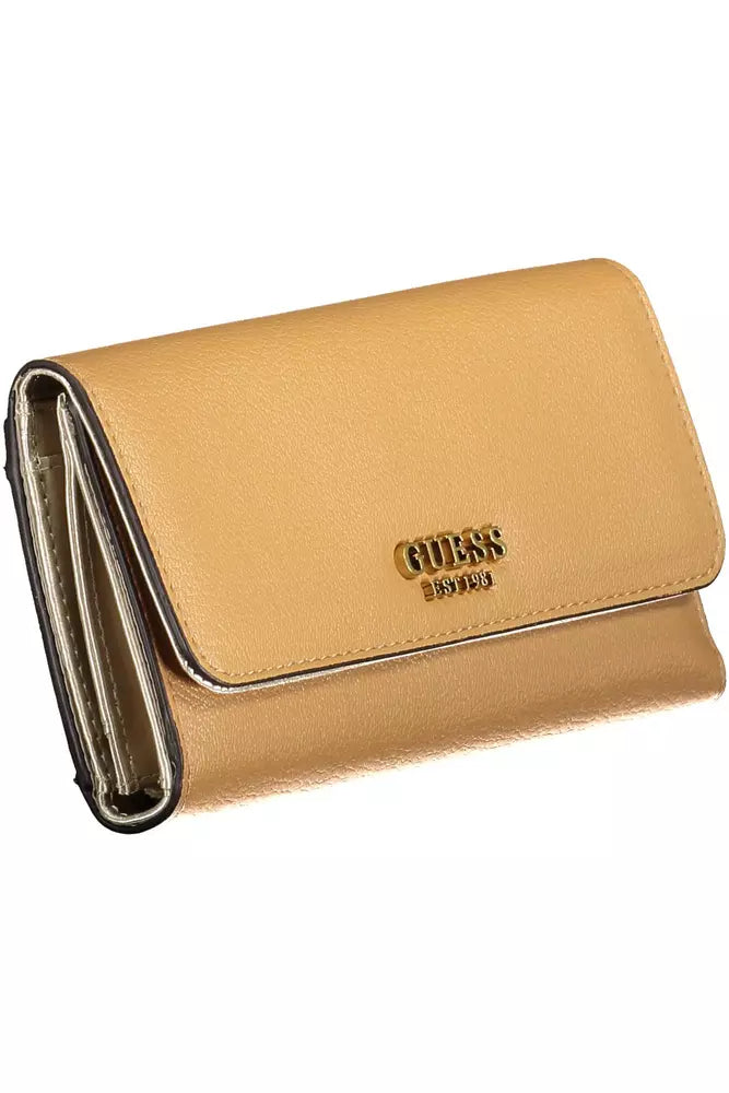 Guess Jeans Beige Polyethylene Women Wallet - KALAJ