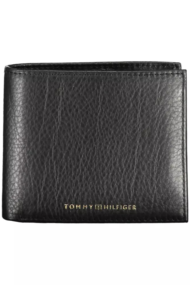 Tommy Hilfiger Black Leather Men Wallet - KALAJ